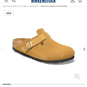 Birkenstock Boston clog in embossed suede corduroy size 38 new with tags